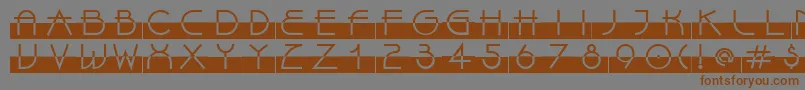 Fonte LinotypeBixPlain – fontes marrons em um fundo cinza