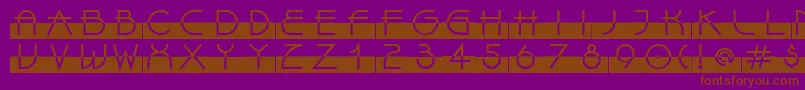 LinotypeBixPlain Font – Brown Fonts on Purple Background