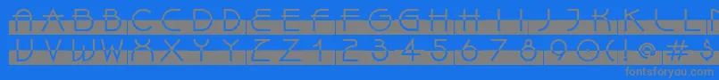 LinotypeBixPlain Font – Gray Fonts on Blue Background