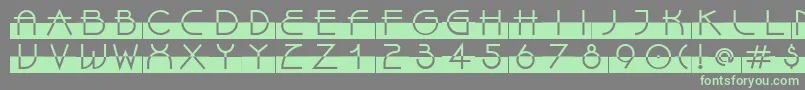 Шрифт LinotypeBixPlain – зелёные шрифты на сером фоне