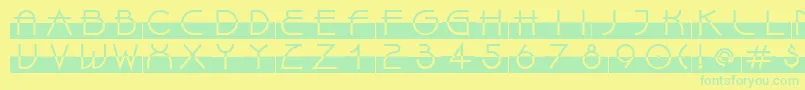 LinotypeBixPlain Font – Green Fonts on Yellow Background