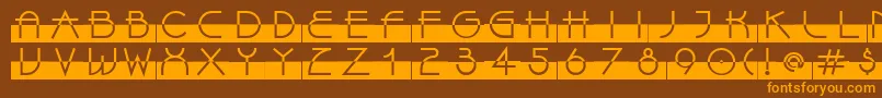 LinotypeBixPlain Font – Orange Fonts on Brown Background