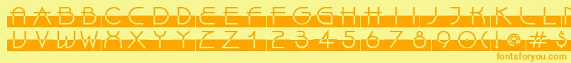 LinotypeBixPlain Font – Orange Fonts on Yellow Background