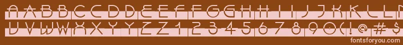 LinotypeBixPlain Font – Pink Fonts on Brown Background