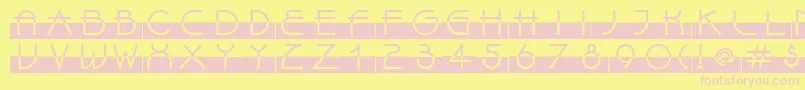 LinotypeBixPlain Font – Pink Fonts on Yellow Background