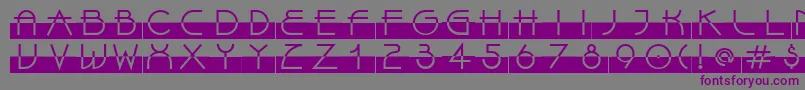 フォントLinotypeBixPlain – 紫色のフォント、灰色の背景