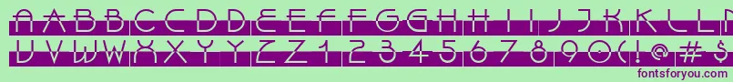 Шрифт LinotypeBixPlain – фиолетовые шрифты на зелёном фоне