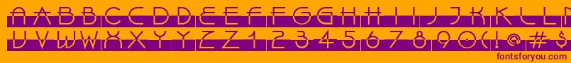 Police LinotypeBixPlain – polices violettes sur fond orange