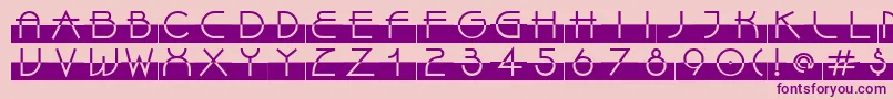 LinotypeBixPlain-fontti – violetit fontit vaaleanpunaisella taustalla