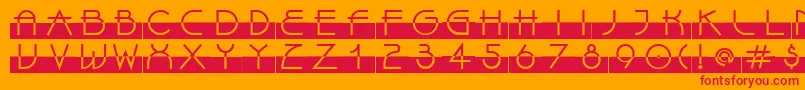 LinotypeBixPlain Font – Red Fonts on Orange Background