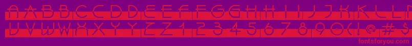 LinotypeBixPlain Font – Red Fonts on Purple Background