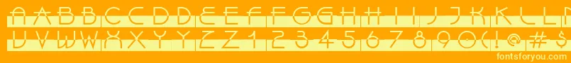 Шрифт LinotypeBixPlain – жёлтые шрифты на оранжевом фоне