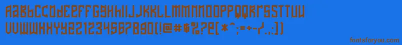Nafta Font – Brown Fonts on Blue Background