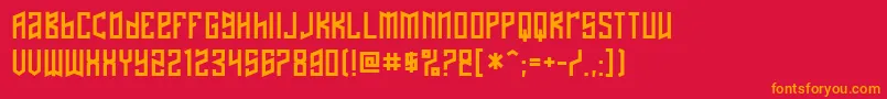 Nafta Font – Orange Fonts on Red Background