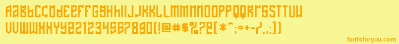 Nafta Font – Orange Fonts on Yellow Background