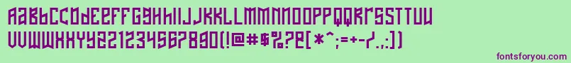 Nafta Font – Purple Fonts on Green Background
