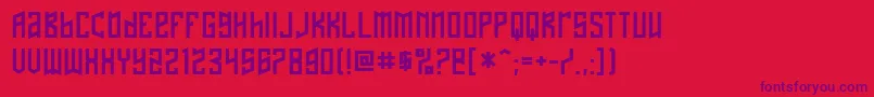 Nafta Font – Purple Fonts on Red Background