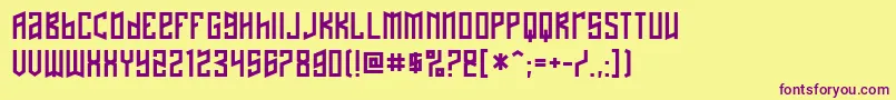 Nafta Font – Purple Fonts on Yellow Background