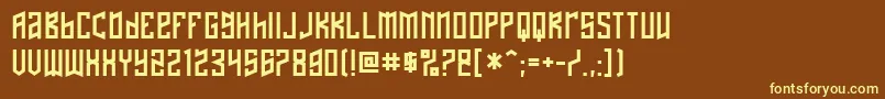 Nafta Font – Yellow Fonts on Brown Background