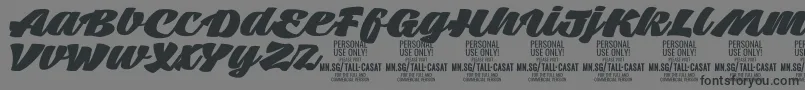 TallcasatfatPersonalUse Font – Black Fonts on Gray Background