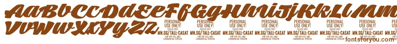 TallcasatfatPersonalUse Font – Brown Fonts