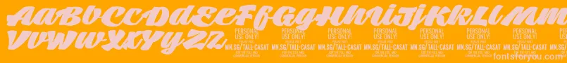 TallcasatfatPersonalUse Font – Pink Fonts on Orange Background