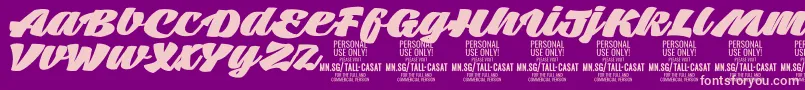 TallcasatfatPersonalUse Font – Pink Fonts on Purple Background