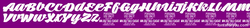 TallcasatfatPersonalUse Font – White Fonts on Purple Background