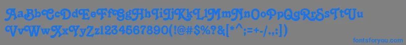 TampaRegular Font – Blue Fonts on Gray Background