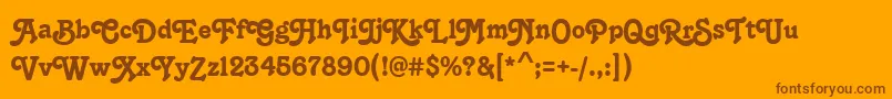 TampaRegular Font – Brown Fonts on Orange Background