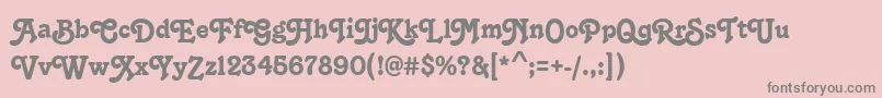 TampaRegular Font – Gray Fonts on Pink Background