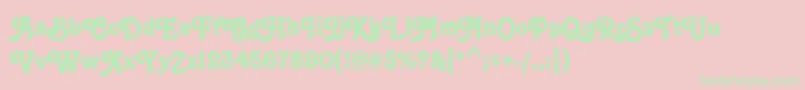 TampaRegular Font – Green Fonts on Pink Background