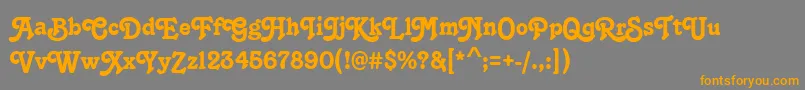 TampaRegular Font – Orange Fonts on Gray Background