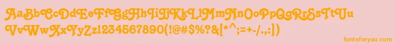 TampaRegular Font – Orange Fonts on Pink Background