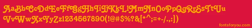 More about TampaRegular Font TampaRegular Font – Orange Fonts on Red Background