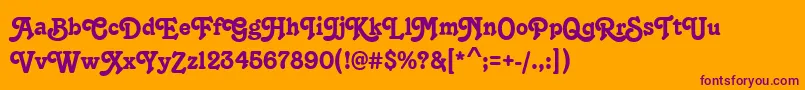 TampaRegular Font – Purple Fonts on Orange Background