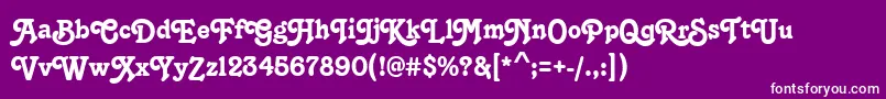 TampaRegular Font – White Fonts on Purple Background