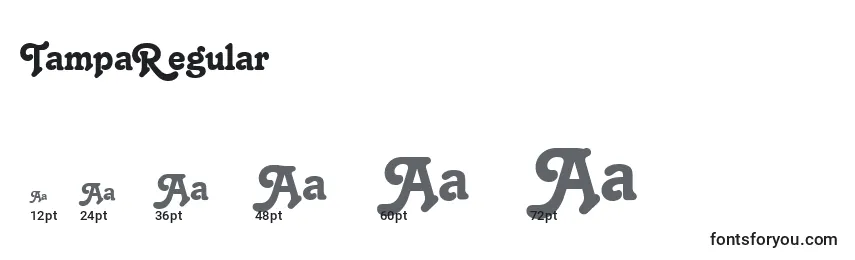 TampaRegular Font Sizes