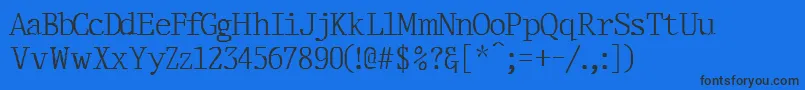 ThirdcopysskRegular Font – Black Fonts on Blue Background