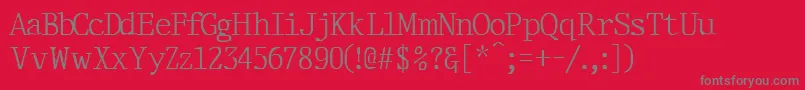 ThirdcopysskRegular Font – Gray Fonts on Red Background