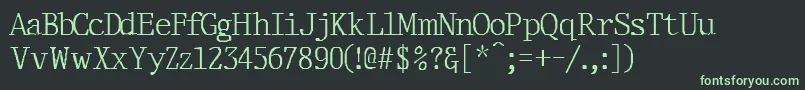 ThirdcopysskRegular-fontti – vihreät fontit mustalla taustalla