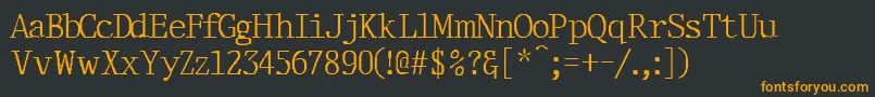 Шрифт ThirdcopysskRegular – оранжевые шрифты на чёрном фоне