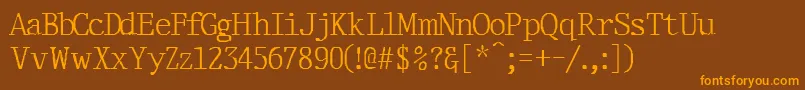 Шрифт ThirdcopysskRegular – оранжевые шрифты на коричневом фоне