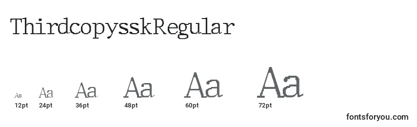 ThirdcopysskRegular Font Sizes