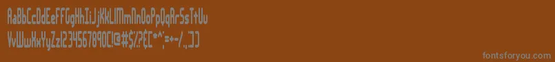 フォントLakeshoreBrk – 茶色の背景に灰色の文字