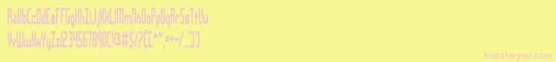 LakeshoreBrk Font – Pink Fonts on Yellow Background