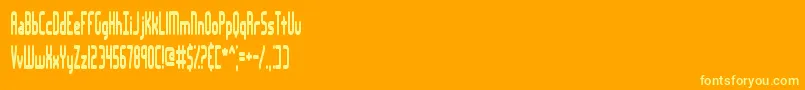 LakeshoreBrk Font – Yellow Fonts on Orange Background