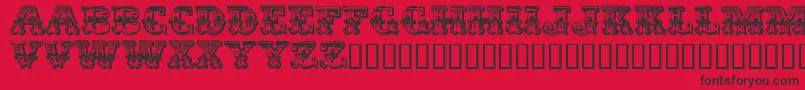 EgyptienneZierversalien Font – Black Fonts on Red Background