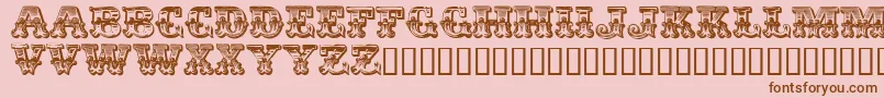 EgyptienneZierversalien Font – Brown Fonts on Pink Background