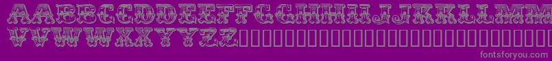 EgyptienneZierversalien Font – Gray Fonts on Purple Background